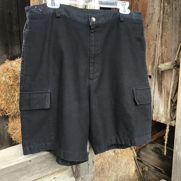 GREG NORMAN BLACK CARGO SHORTS SIZE 36 - Picture 3 of 6